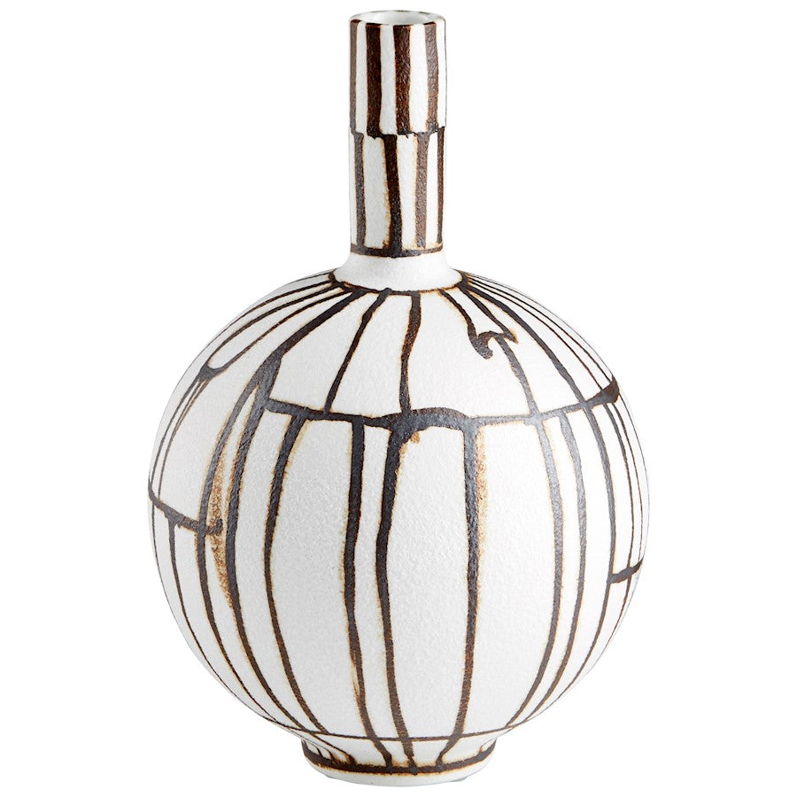 Cyan Design Risse Vase, Ebony/White