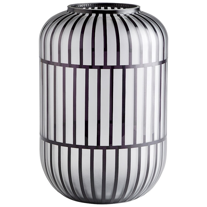 Cyan Design Lined Up Vase, Black