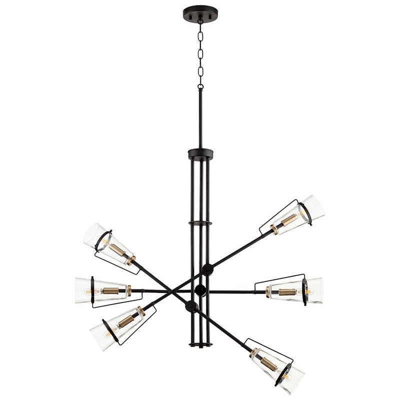 Cyan Design Lyra Pendant, Noir/Aged Brass