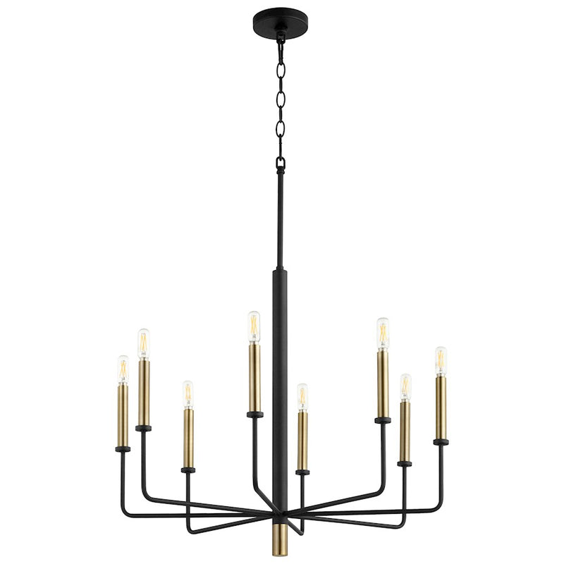 Cyan Design Apollo Chandelier, Noir/Aged Brass