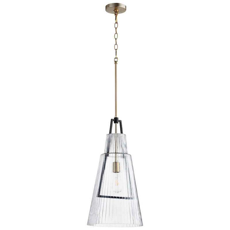 Cyan Design Pylon Pendant, Noir/Aged Brass