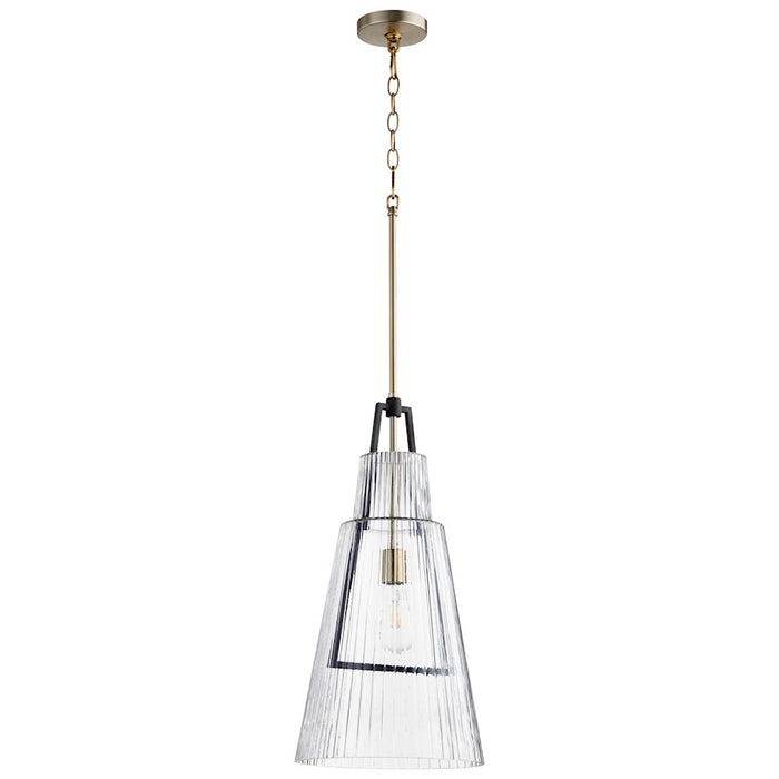 Cyan Design Pylon Pendant, Noir/Aged Brass
