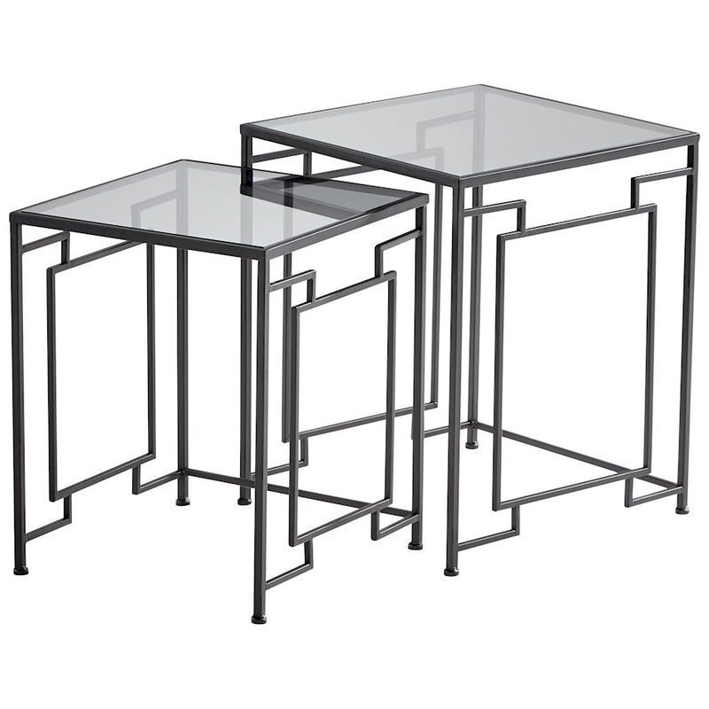 Cyan Design Square Galleria Tables, Noir