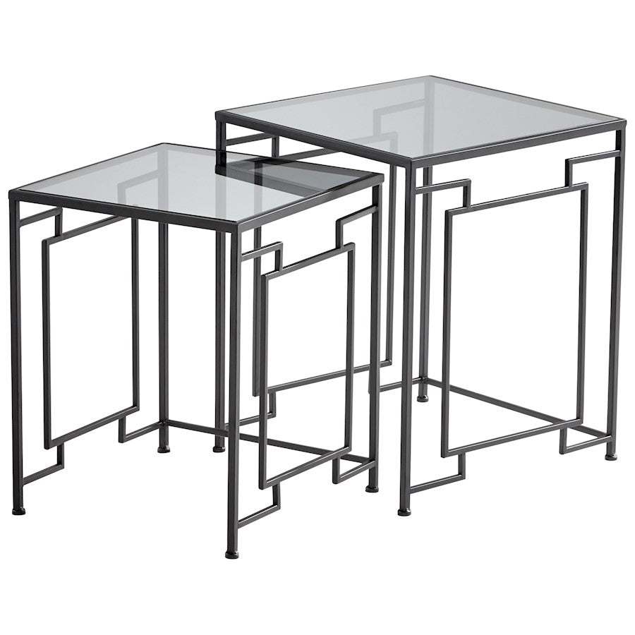 Cyan Design Square Galleria Tables, Noir