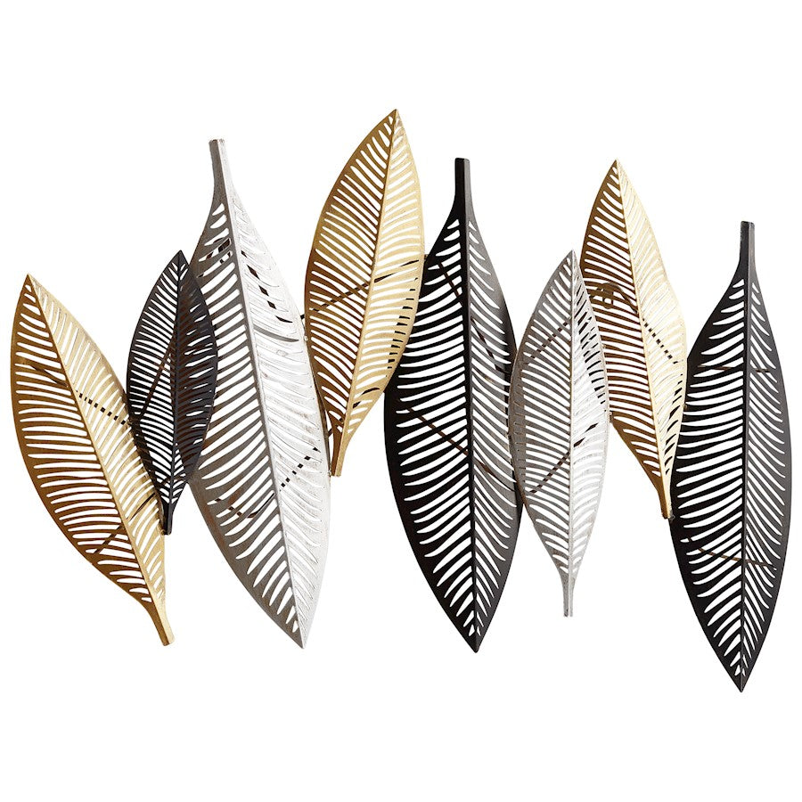 Cyan Design Leaflet Wall Decor, Gold-Noir-Silver