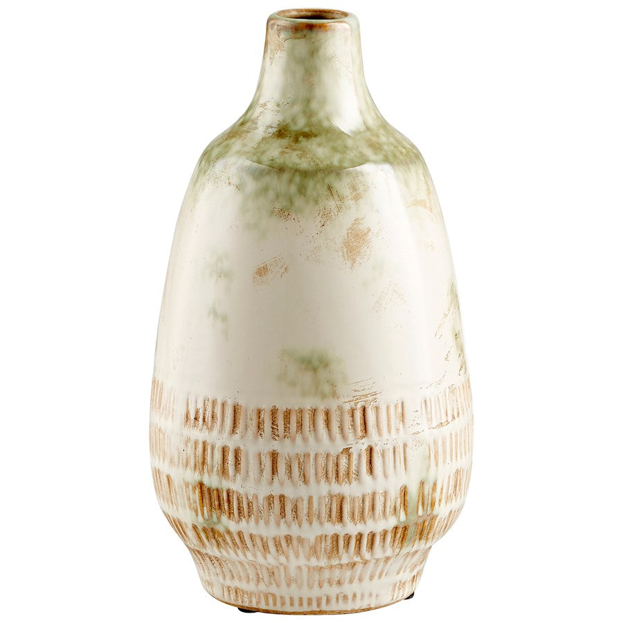 Cyan Design Large Yukon Vase, Olive Pearl Glaze