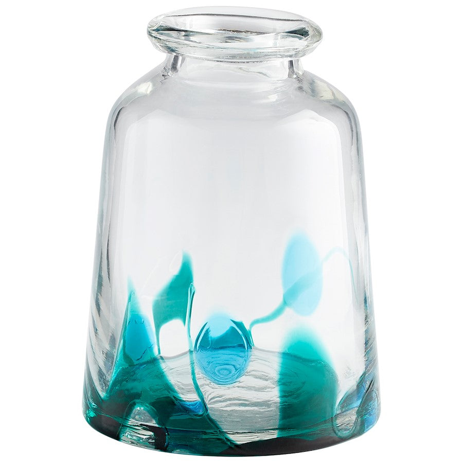 Cyan Design Medium Tahoe Vase, Blue/Clear