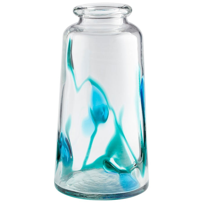 Cyan Design Large Tahoe Vase, Blue/Clear