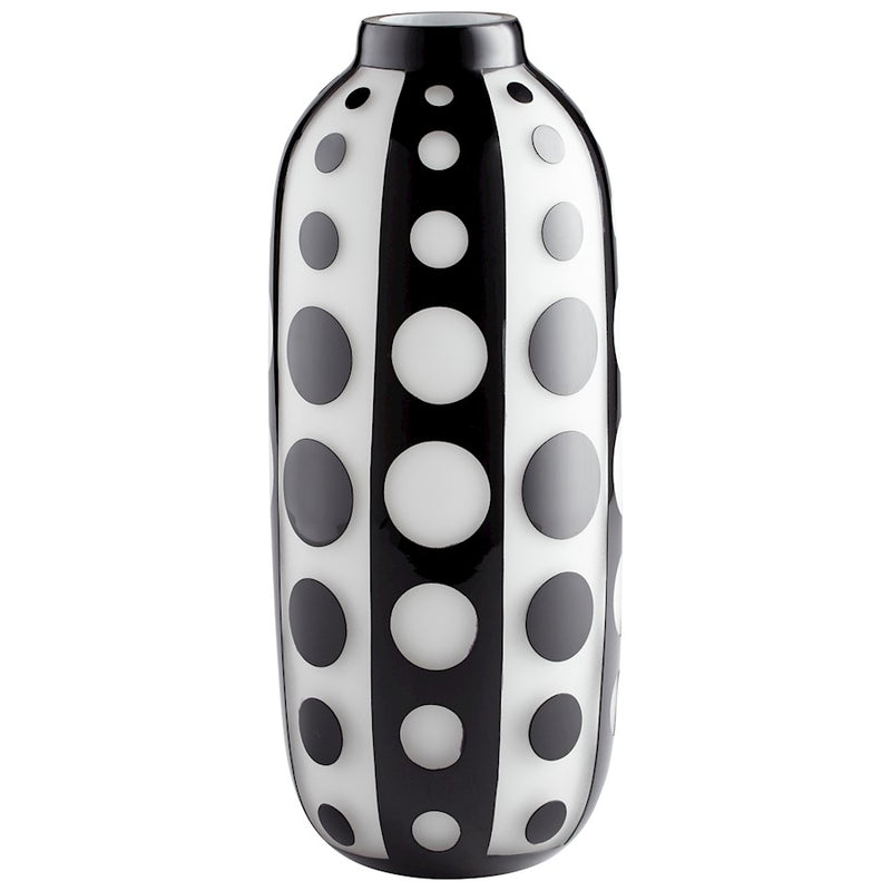Cyan Design Large Petroglyph Vase, Black/White