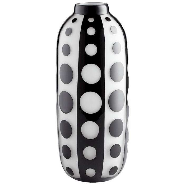 Cyan Design Large Petroglyph Vase, Black/White