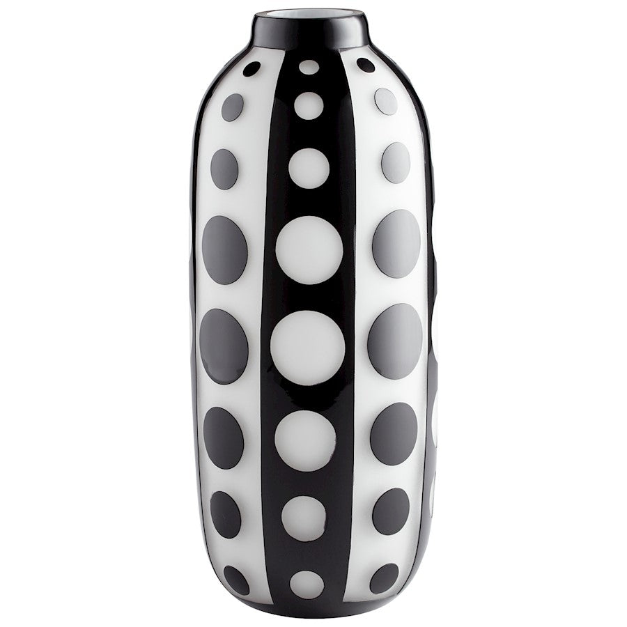 Cyan Design Large Petroglyph Vase, Black/White