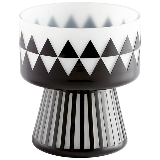 Cyan Design Small Vector Vase, Black/White