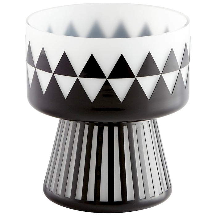 Cyan Design Small Vector Vase, Black/White