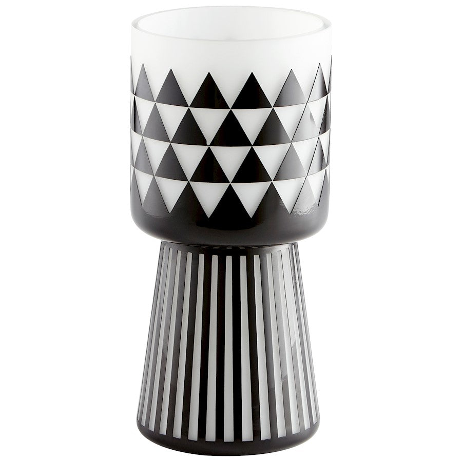Cyan Design Medium Vector Vase, Black/White