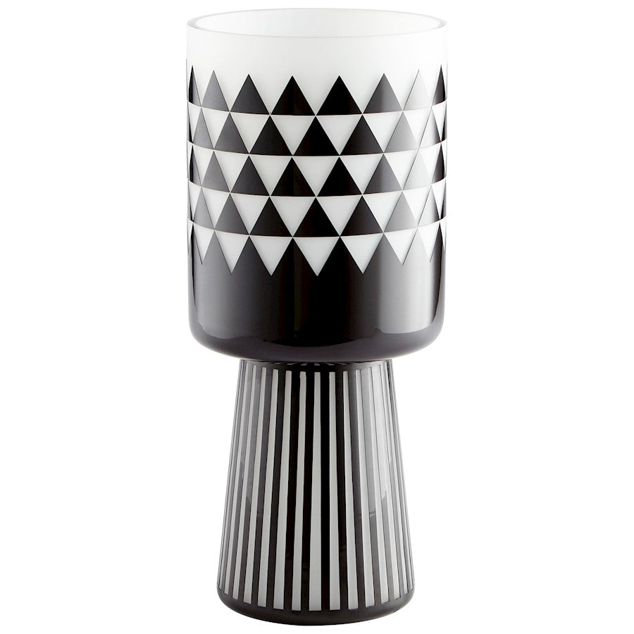 Cyan Design Large Vector Vase, Black/White