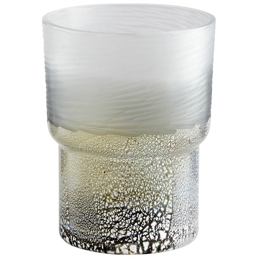 Cyan Design Small Canyonland Vase, Clear/Guilded Silver