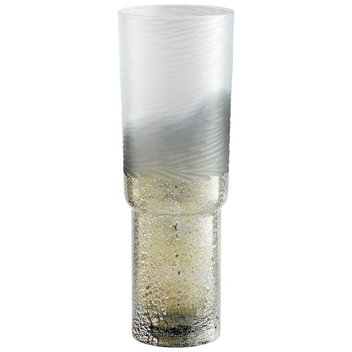 Cyan Design Large Canyonland Vase, Clear/Guilded Silver