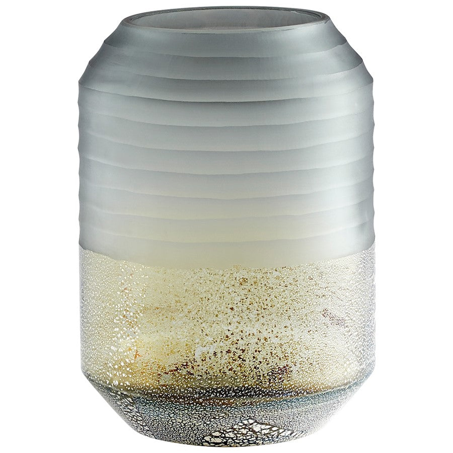 Cyan Design Medium Alchemy Vase, Grey/Guilded Silver