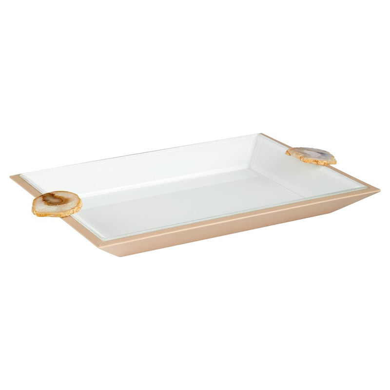 Cyan Design Light Crystal Tray, White/Gold