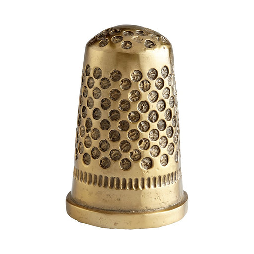 Cyan Design Sewing Thimble Token, Aged Brass