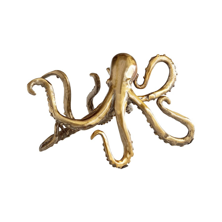 Cyan Design Octopus Shelf Decor, Aged Brass