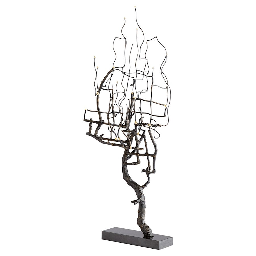 Cyan Design Wilting Brass Sculpture, Gold/Black