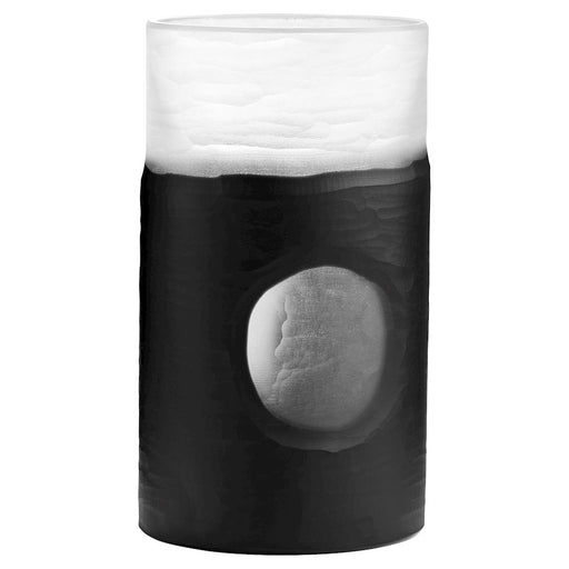 Cyan Design Medium Ominous Frost Vase, Clear/Black