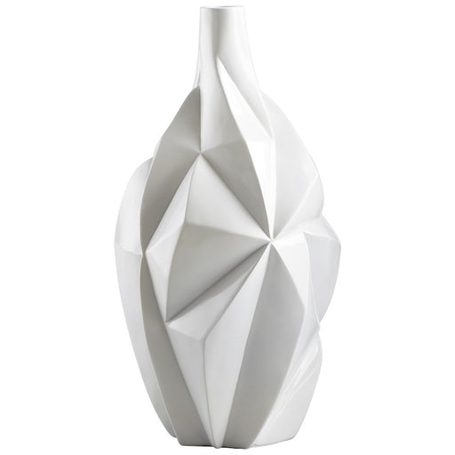 Cyan Design Medium Glacier Vase, Gloss White Glaze