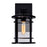 CWI Lighting Belmont 1 Light Outdoor Wall Light, Black/Clear