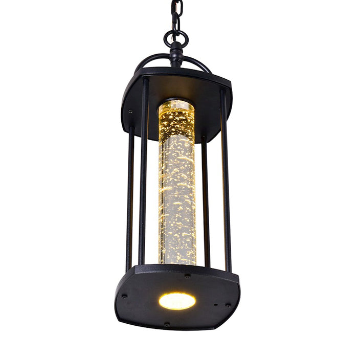 CWI Lighting Greenwood Outdoor Pendant, Black/Clear