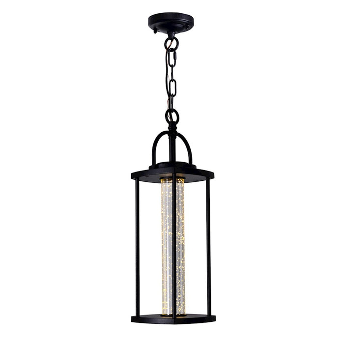 CWI Lighting Greenwood Outdoor Pendant, Black/Clear