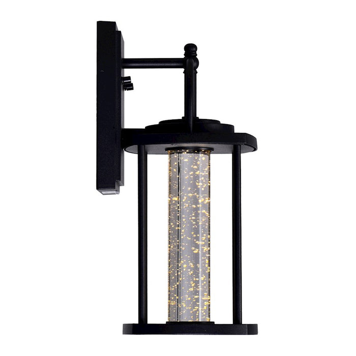 CWI Lighting Greenwood 13"H Outdoor Wall Light, Black/Clear