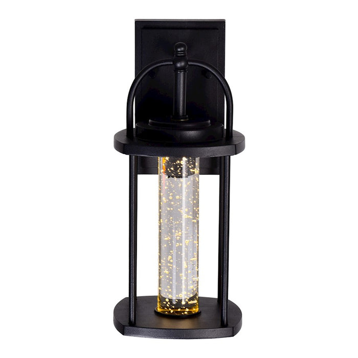CWI Lighting Greenwood 13"H Outdoor Wall Light, Black/Clear
