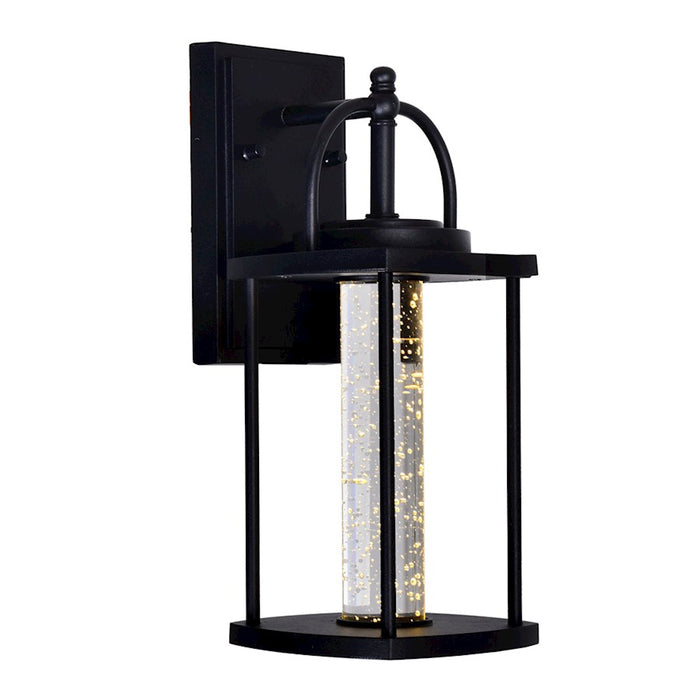 CWI Lighting Greenwood 13"H Outdoor Wall Light, Black/Clear