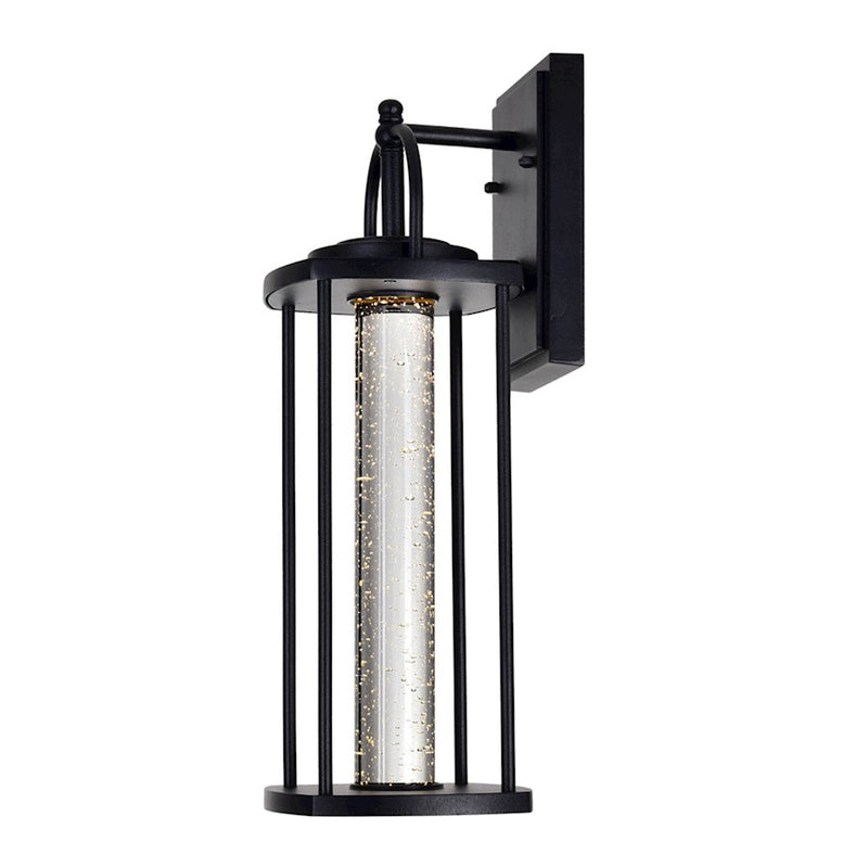 CWI Lighting Greenwood 17"H Outdoor Wall Light, Black/Clear