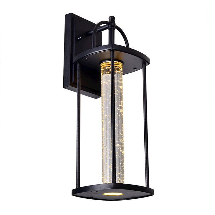 CWI Lighting Greenwood 17"H Outdoor Wall Light, Black/Clear