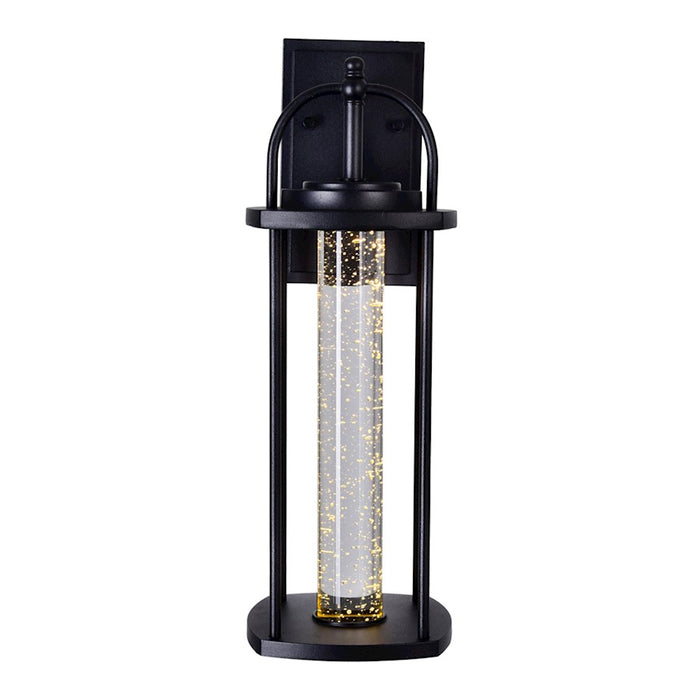 CWI Lighting Greenwood 17"H Outdoor Wall Light, Black/Clear