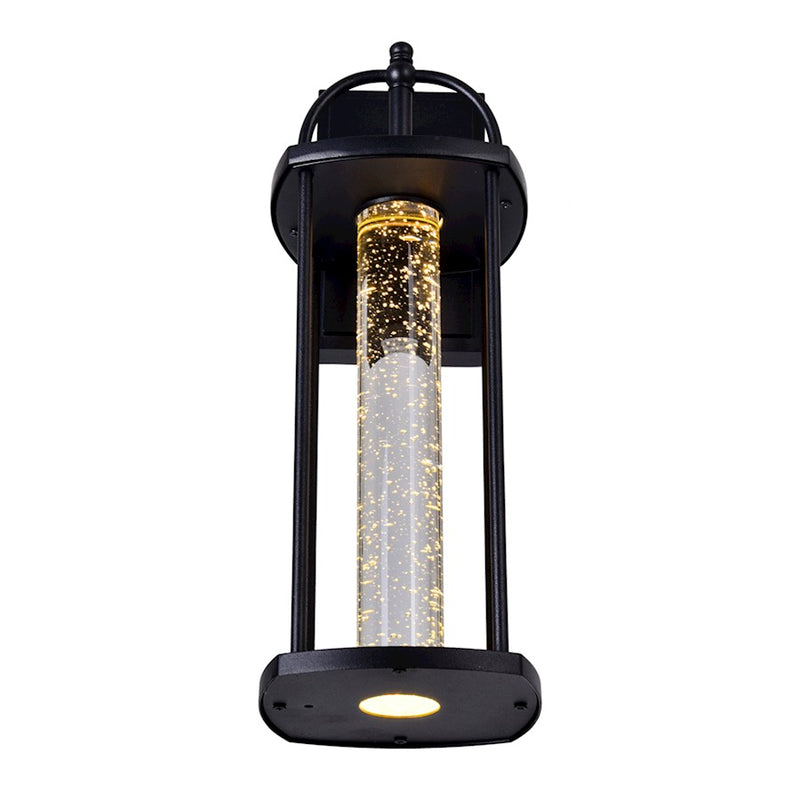 CWI Lighting Greenwood 17"H Outdoor Wall Light, Black/Clear