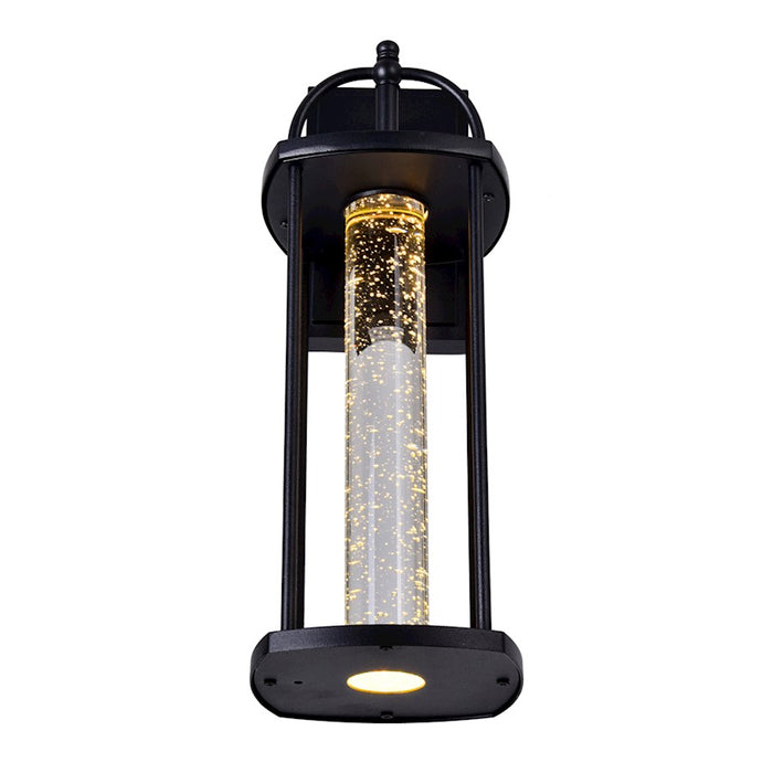 CWI Lighting Greenwood 17"H Outdoor Wall Light, Black/Clear