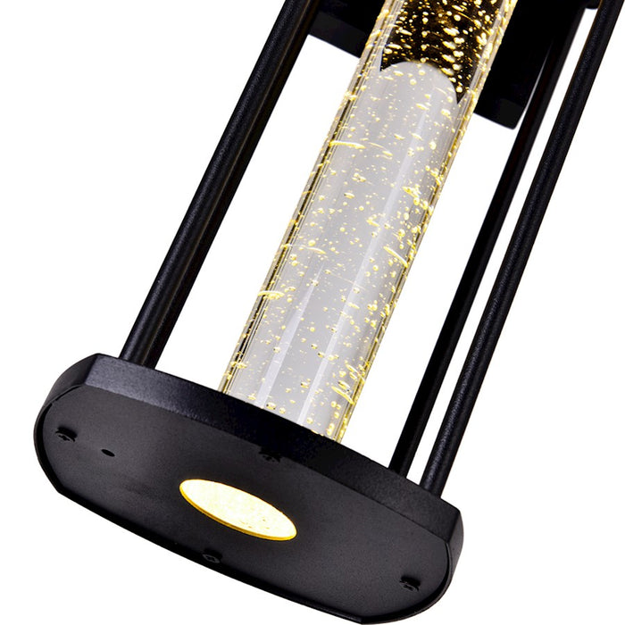 CWI Lighting Greenwood 17"H Outdoor Wall Light, Black/Clear