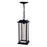 CWI Lighting Blackbridge 1 Light Outdoor Pendant, Black/Clear
