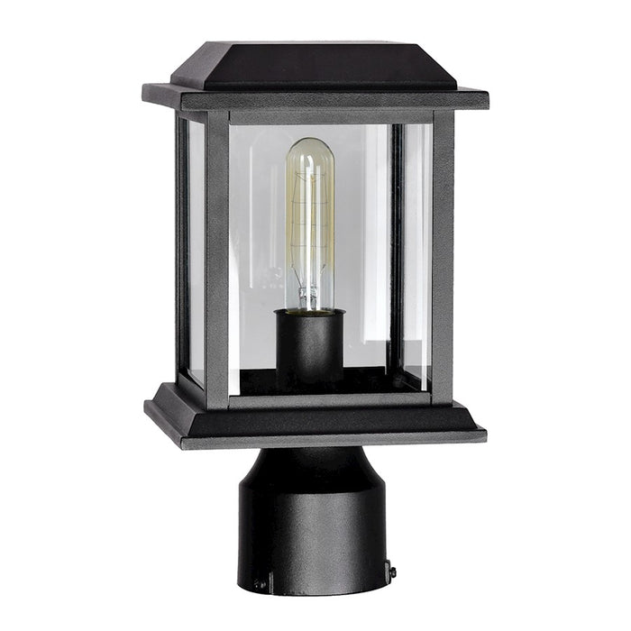 CWI Blackbridge 1 Light Outdoor Lantern Head, Black/Clear