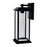 CWI Blackbridge 1 Light 16"H Outdoor Wall Light, Black/Clear - 0409W8-1-101-A