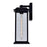 CWI Blackbridge 1 Light 16"H Outdoor Wall Light, Black/Clear