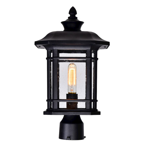 CWI Blackburn 1 Light Outdoor Lantern Head, Black/Seedy