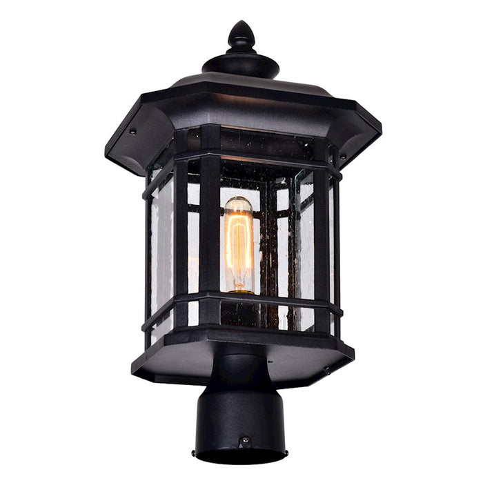 CWI Blackburn 1 Light Outdoor Lantern Head, Black/Seedy