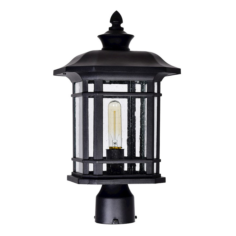 CWI Blackburn 1 Light Outdoor Lantern Head, Black/Seedy