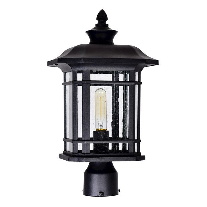 CWI Blackburn 1 Light Outdoor Lantern Head, Black/Seedy