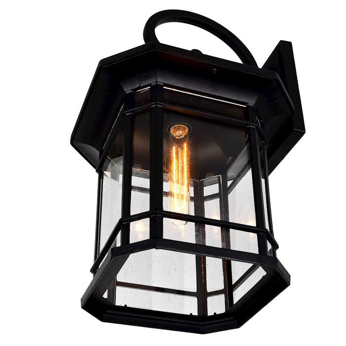 CWI Lighting Blackburn 1 Light Outdoor Wall Light, Black/Seedy