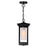 CWI Granville 1 Light Outdoor Hanging Light, Black/Frosted